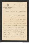 Nachlass Franz Steindachner, Brief von Oscar de Beaux an Franz Steindachner (29.12.1910), Inv.Nr. 100.04, Seite 1